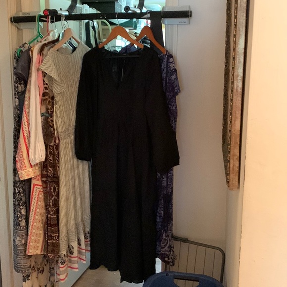 J Crew Long Sleeve Tiered Linen Dress NWT Size L-XL - Picture 2 of 7